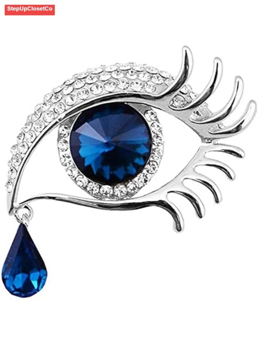 Crystal Brooch Pin for Scarf Shawl Wrap Clips Women Ladies